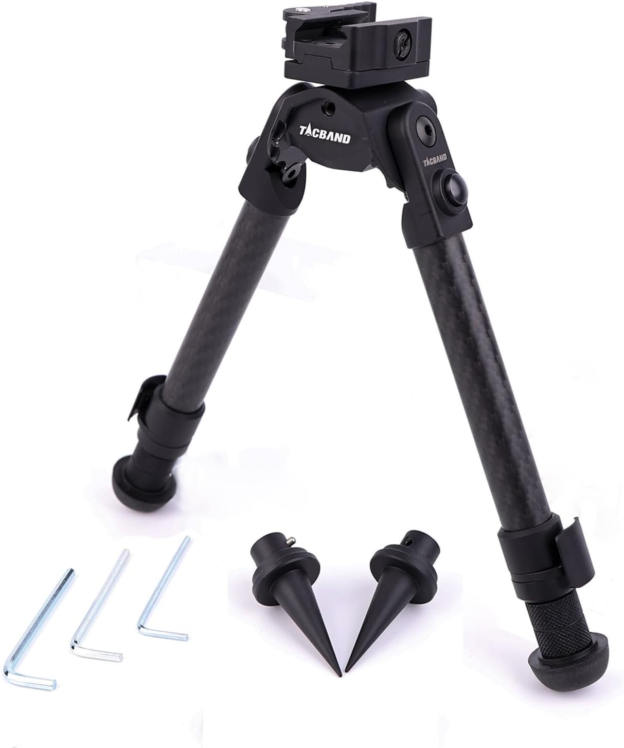 Bipod, Carbon Fiber Tactical Rifle Bipod with Adjustable Notched Legs for Shooting and Hunting