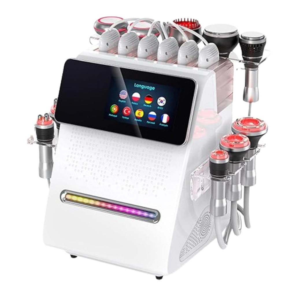 Urządzenie Kawitacyjne 100 W 80 Khz Z Technologią 11 W 1 | Zabiegi Radiofrekwencji,światło Fotonowe LED,Podciśnienie, Spalanie Tłuszczu,Ujędrnianie Skóry, Masażer, Zabiegi Kosmetyczne
