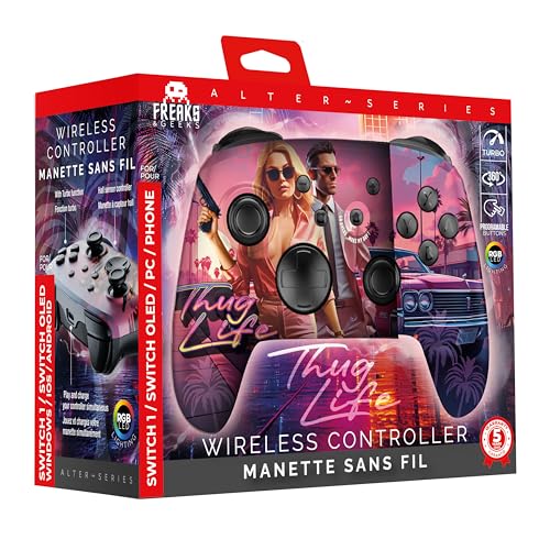 Manette Switch PC sans-fil RGB Freaks and Geeks Thug Life manette gaming - 3