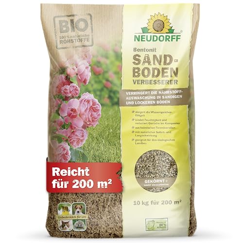 Neudorff Bentonit SandbodenVerbesserer Bio Sandbodenverbesserer zur nachhaltigen Verbesserung von leichten und sandigen Böden 10 kg für 200 m