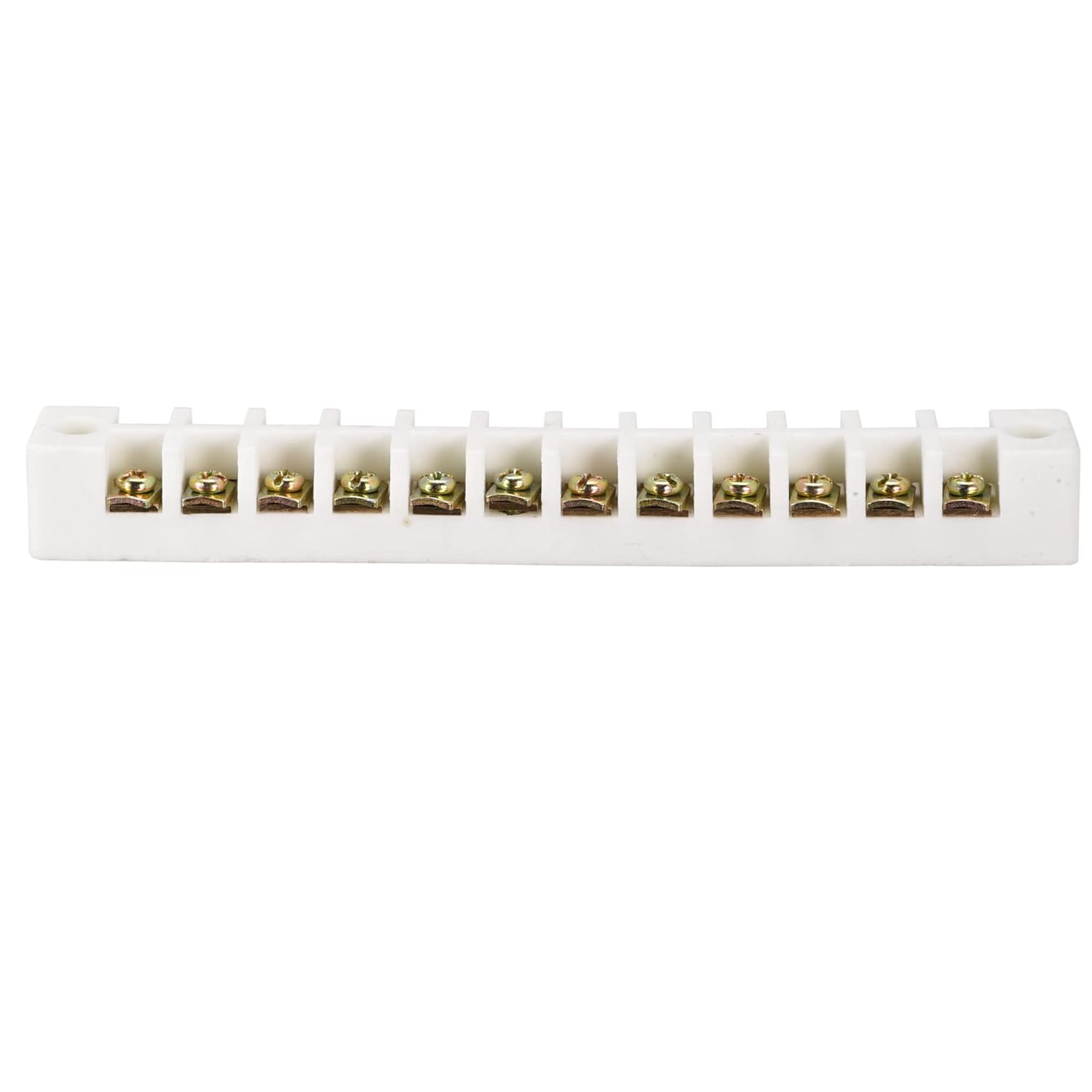 MECCANIXITY Porcelain Ceramic Terminal Block 12 Way High Temperature 177x23.5x21mm for Wire Connector