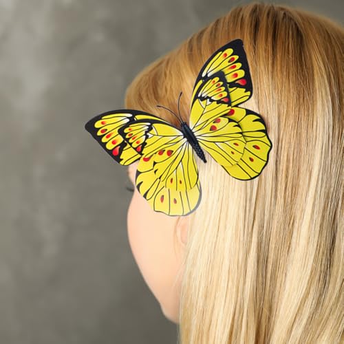 Miniatura 7 de Bofanze 40 Piezas Mariposas Decorativas Doble Con Pinza, De Dos Capas, 12cm Mariposa En 3d Para Decoración, Grande Mariposa De Pvc Para Decoración De Habitación Infantil, Mesa De Comedor, Oficina