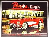 Rosie's Diner 1957 Corvette Metal Sign by Lucinda Lewis by Lucinda Lewis, 16x13