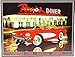 Rosie's Diner 1957 Corvette Metal Sign by Lucinda Lewis by Lucinda Lewis, 16x13