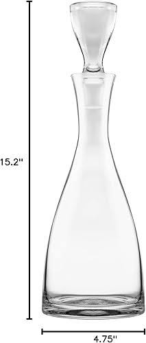 Miniatura 4 de Decantador de vino - Vidrio - Transparente - con tapón - 40 oz - para vino - Whisky - Champagne - Hecho en Europa - por Barski