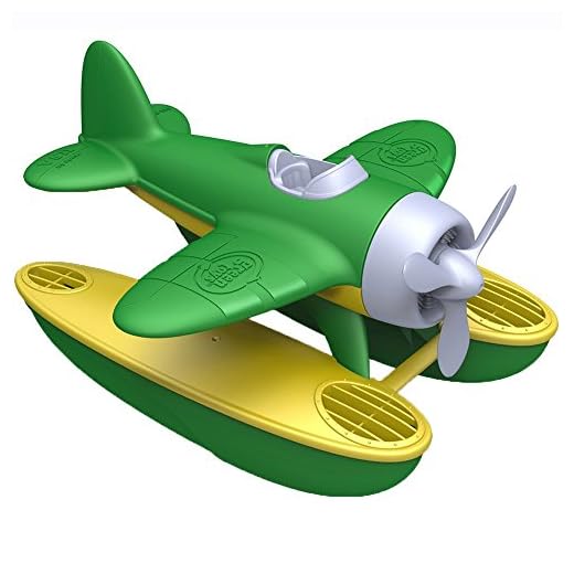 Green Toys Seaplane in Green Color - BPA Free, Phthalate Free Floatplane for Improving Pincers Grip. Toys and Games ,9 x 9.5 x 6 inches