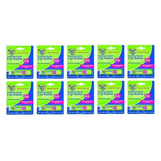 Banana Boat Spf#45 Lip Balm Sunscreen 0.15 Ounce (10 Pieces)
