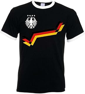 Herren T-Shirt Deutschland Retro Trikot Fußball