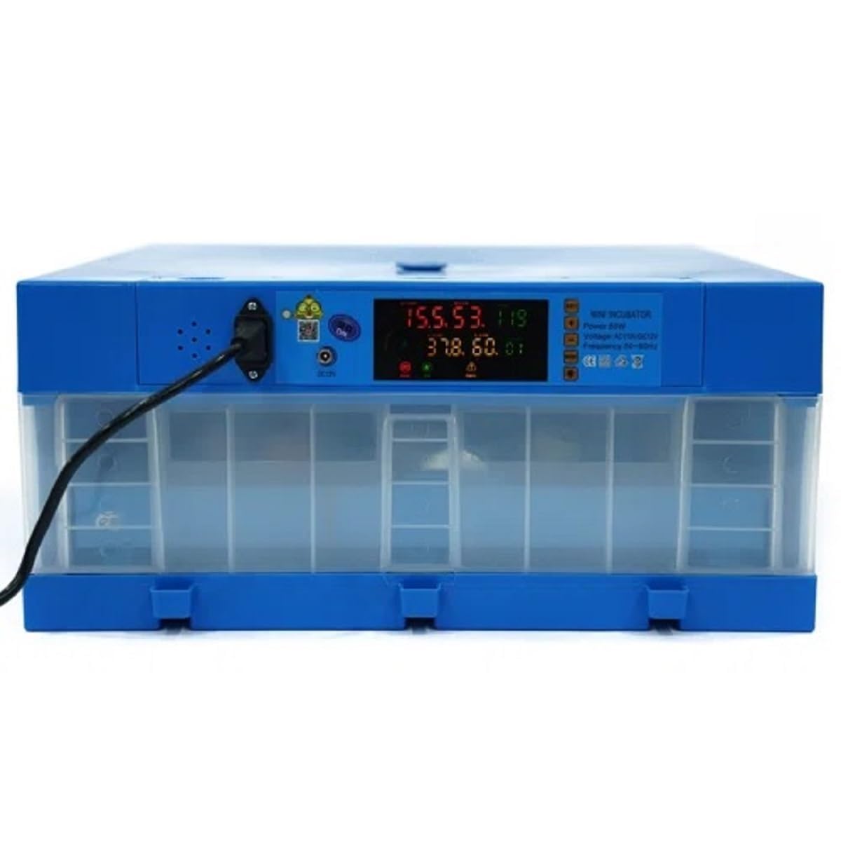 Egg Incubator with Automatic Egg Turner, Temperature Control, Large Capacity, Dual Power Supply for Chicken, Duck, Goose Eggs (64 Eggs Incubator)-image-2