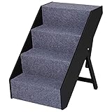✅Tragbar & faltbar: Die faltbare Designtreppe für Haustiere ist praktisch für Sie, um mit Ihren Haustieren zu reisen. Sie misst nur 85L x 46,5B x 15H cm, wenn sie nicht in Gebrauch ist.
