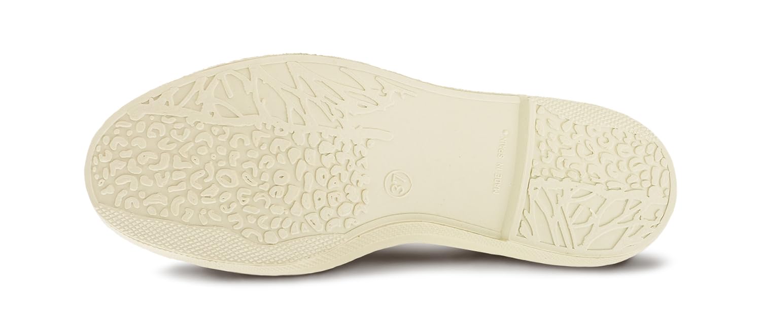 Natural World Eco - Zapatillas Mujer Casual de Algodón Orgánico - Sneakers Sostenibles con Suela de Caucho Natural - Veganas - Fabricadas en España - Blancas - Modelo 102