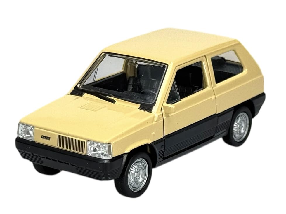 Welly Model Car Compatible with 1980 Fiat Panda Beige Approx. 1/34-1/39 Metal Die Cast New in Box 43849