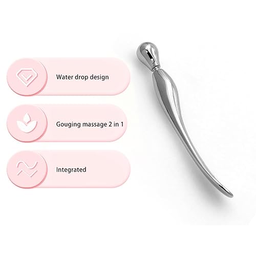 Miniatura 2 de 3 unidades de barra de masaje de crema de ojos, varita de metal para reducir la hinchazón, mini espátula de maquillaje facial reutilizable para