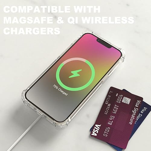 Miniatura 7 de Wuwedo Funda para tarjeta transparente para iPhone 14, iPhone 13, funda protectora a prueba de golpes TPU delgada para teléfono con tarjetero