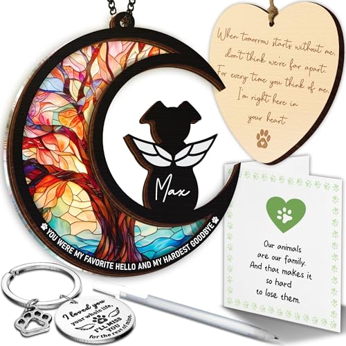 6' DIY Dog Memorial Suncatcher – 4-in-1 Pet Memorial Gifts for Dogs, Loss of Dogs...