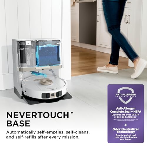 Shark Stratos 2-in-1 Robot Vacuum & Mop with 25+ Hands-Free Features & NeverTouch Self-Cleaning Base, Precision Mapping, Autolift Technology, HEPA Filtration, Edge Detect, AV2700ZE, White - Image 6