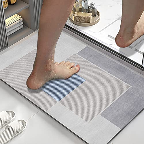 40x60cm alfombra de baño absorbente, alfombra de baño antideslizante lavable, alfombra de baño de secado rápido, alfombra de baño antideslizante tierra de diatomeas para baños, cocinas, dormitorios Cover