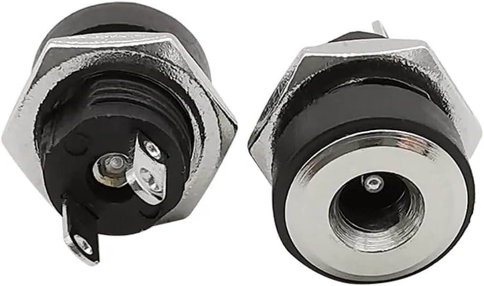 10Pcs 3.5 * 1.3mm DC Power Jack Socket Female Panel Mount Connector 2 Terminal Adapter DC Connectors
