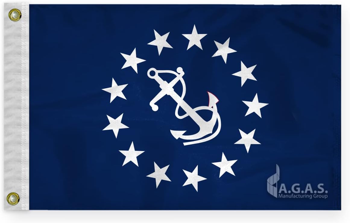 AGAS Commodore Officers Flag 12 x 18 Inch Printed 200D