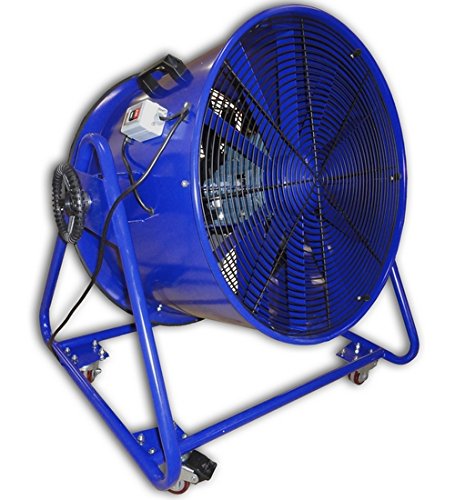 Aktobis WDH-WM120 Windmaschine, 9.600 m³/h, tragbares Axialgebläse, blau - Industrie-Ventilator für Baustelle und Werkstatt