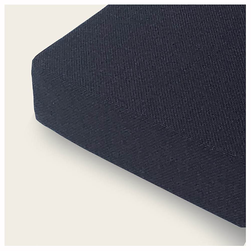 Coussin de banc de jardin 8cm d'épaisseur avec rembourrage capitonné noir 100x35cm