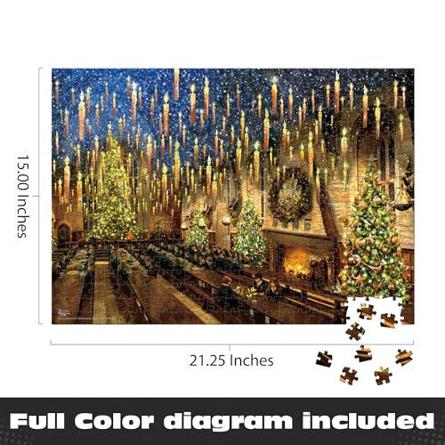Buffalo Games - Harry Potter The Great Hall - Rompecabezas de 500 Piezas para Adultos | Silver Select, Licencia Oficial, Cartón Reciclado, Tamaño Terminado 21.25 x 15 in, Incluye Póster, Caja para Regalo miniatura 2