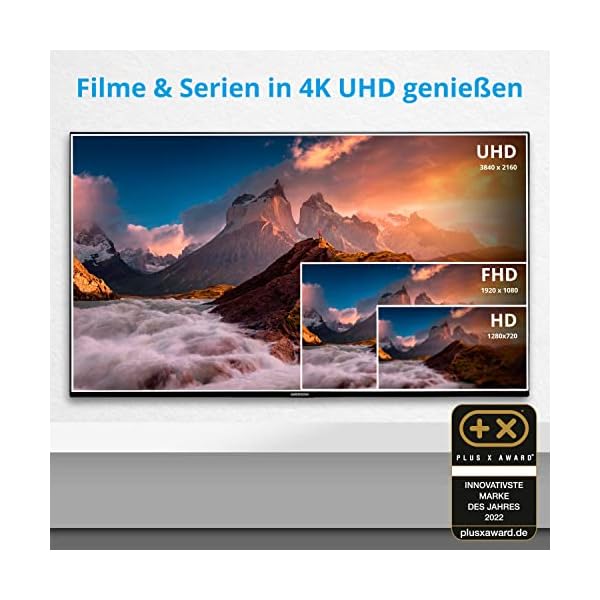 MEDION X14318 (MD 30067) 108 cm (43 Zoll) QLED Fernseher (UHD Smart-TV, 4K Ultra HD, Dolby Vision HDR, Dolby Atmos, HDMI 2.1, Netflix, Prime Video, MEMC, Micro Dimming, PVR) – Bild 3