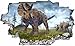 Produktbild DesFoli Dino Dinosaurier 3D Look Wandtattoo 70 x 115 cm Wanddurchbruch Wandbild Sticker Aufkleber C572