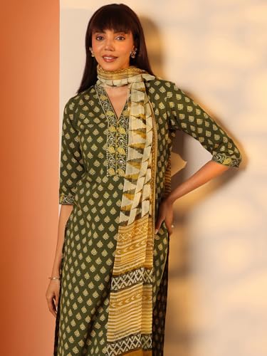 Image of Libas Printed Libas Cotton Straight fit Kurta set for Women | daily wear suit