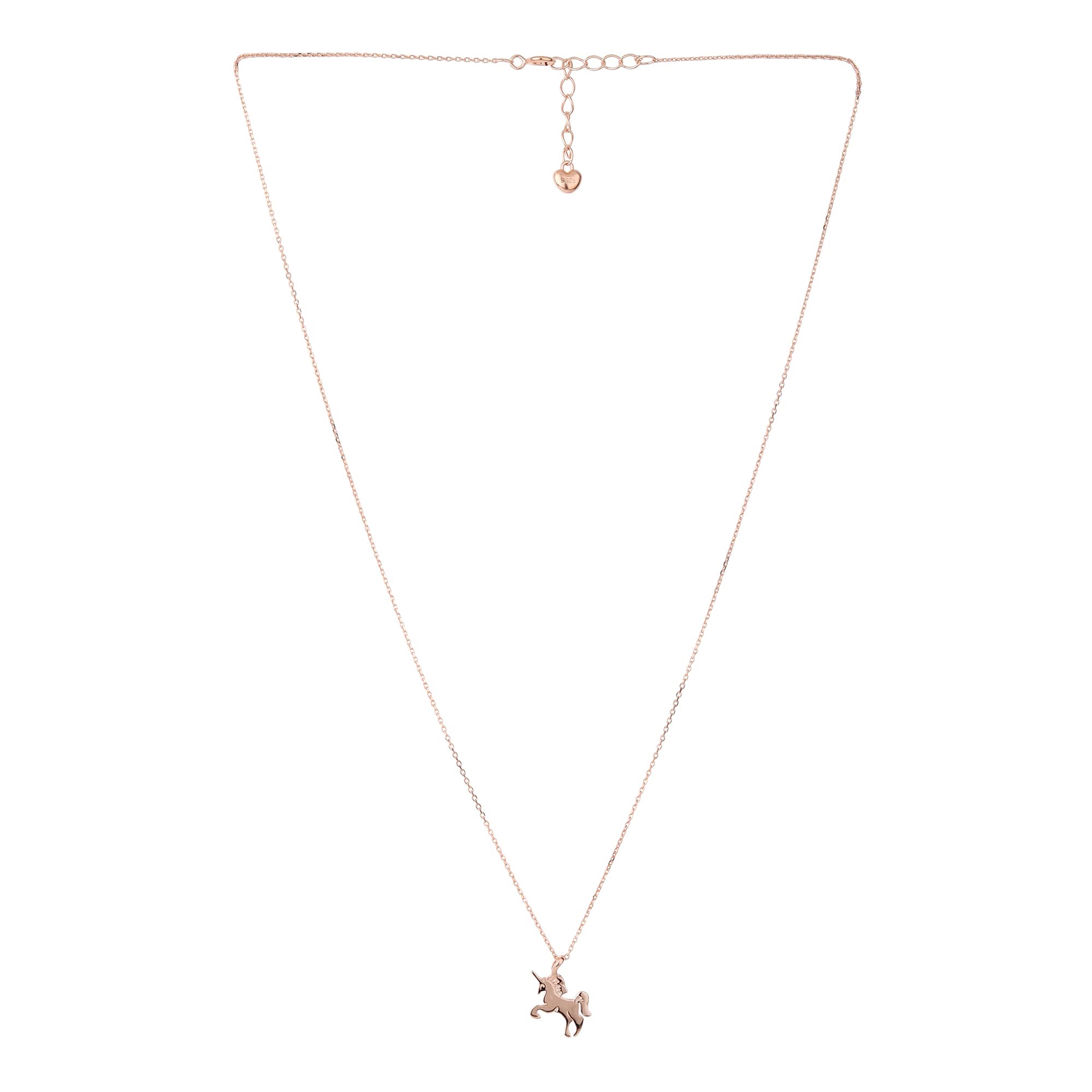 Silvermark: Valuable Forever Solid Rose Gold Unicorn Pendant