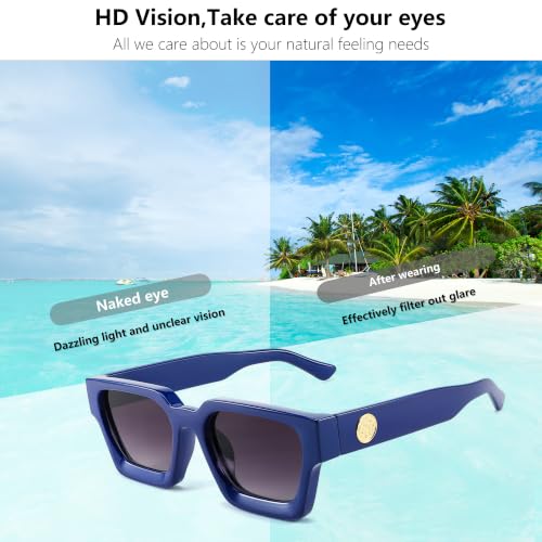 Image of FEISEDY Vintage Small Sunglasses Oval Slender Metal Frame Candy Colors B2277