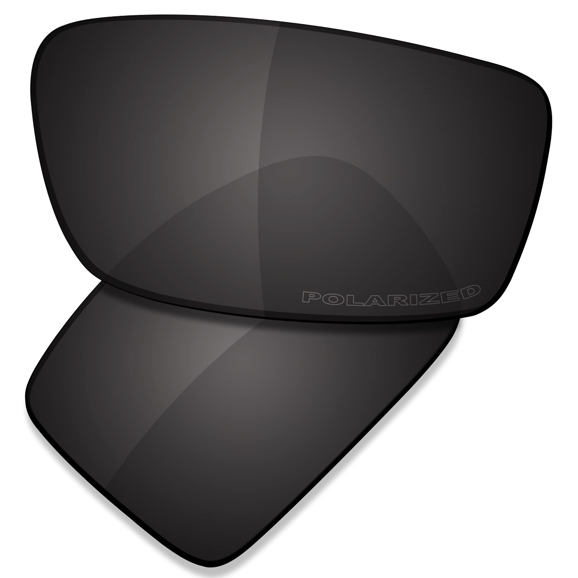 Saucer Premium Replacement Lenses for Oakley Gascan Sunglasses High Definition - Carbon Black Polarized