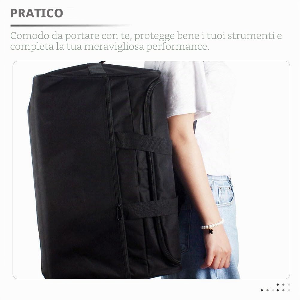 ibasenice Borsa Per Batteria Resistente 20.59X12.99X12.80In Custodia Per Tamburo E Cajon Con Manico Tracolla Regolabile Protezione Imbottita Per Strumenti Musicali E Bacchette