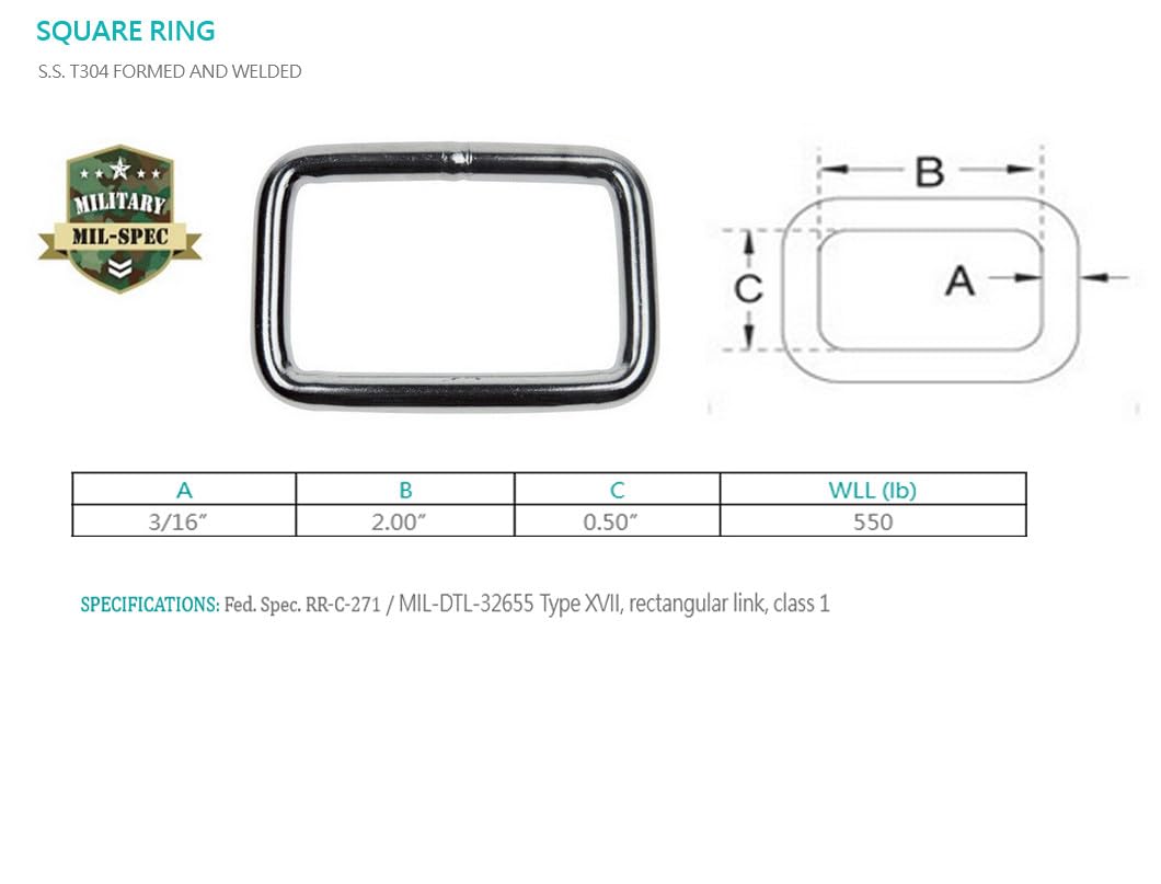Prolinemax Marine T304 Stainless Steel T316 3/16