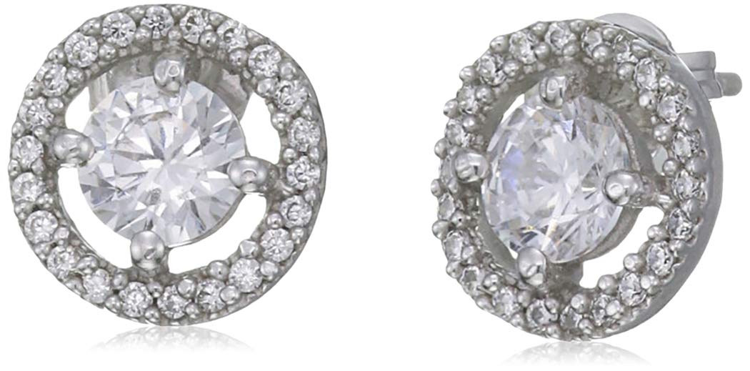 Carlton London Cubic Zirconia Stud Earrings for Women (Silver) (FJE1499) (B08JMKM42Q) Amazon Price History, Amazon Price Tracker