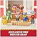 Paw Patrol Fire Rescue Team Pack with 7 Collectible Action Figures, Including Ryder & 6 Pups, Kids Toys for Boys & Girls Ages 3 and Up