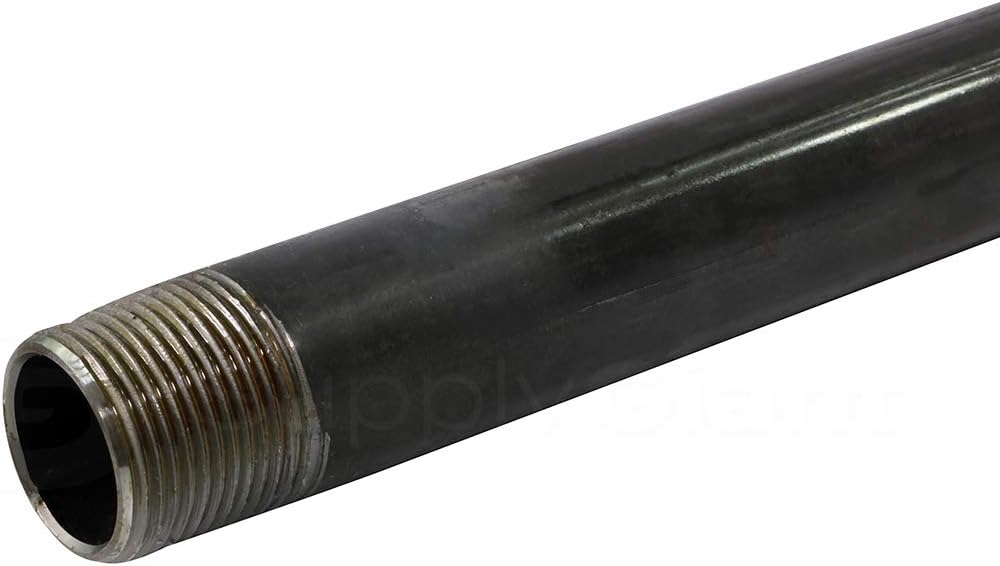 Gеt Dіѕсоunt 70% Prісе SUPPLY GIANT QDCM1236-6 1/2 x 36 Inch Black Steel Pipe, Threaded Half Inch Malleable Fitting Build DIY Vintage Furniture, (Pack Of 6), 36 Inch, 6 Count