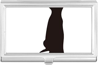 Black Copher Cute Animal Portrayal Business Card Holder Case Pocket Box Wallet