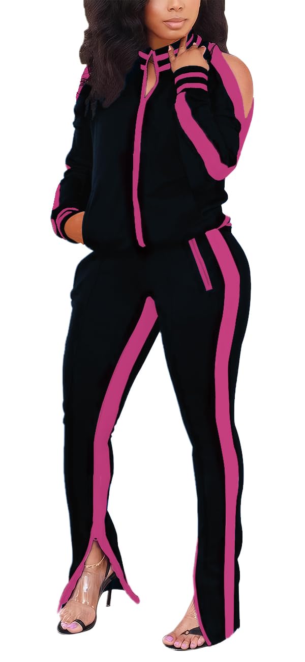 TOPONSKY Women Casual 2 Piece Outfit Long Pant Set Sweatsuits Tracksuits