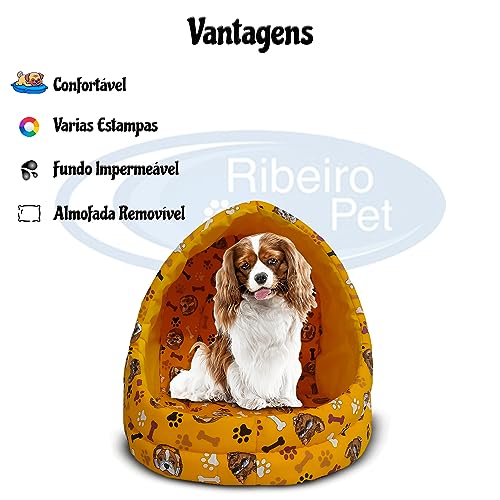 Cama Iglu Cachorro Cão e Gato Pequeno - Toca Pet Tunel Tam. P (Microfibra) (Rosa Patinha)