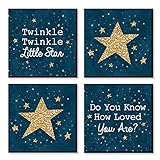 Big Dot of Happiness Twinkle Twinkle Little Star - Kids Room, Nursery Decor and Home Decor - 11 x 11...