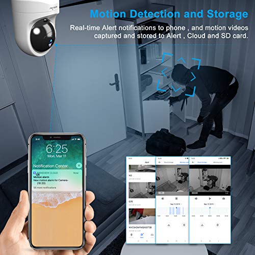 wansview Baby Monitor Camera, 1080PHD Wireless Security Camera for Home, WiFi Pet Camera for Dog and Cat, 2 Way Audio… - Image 7