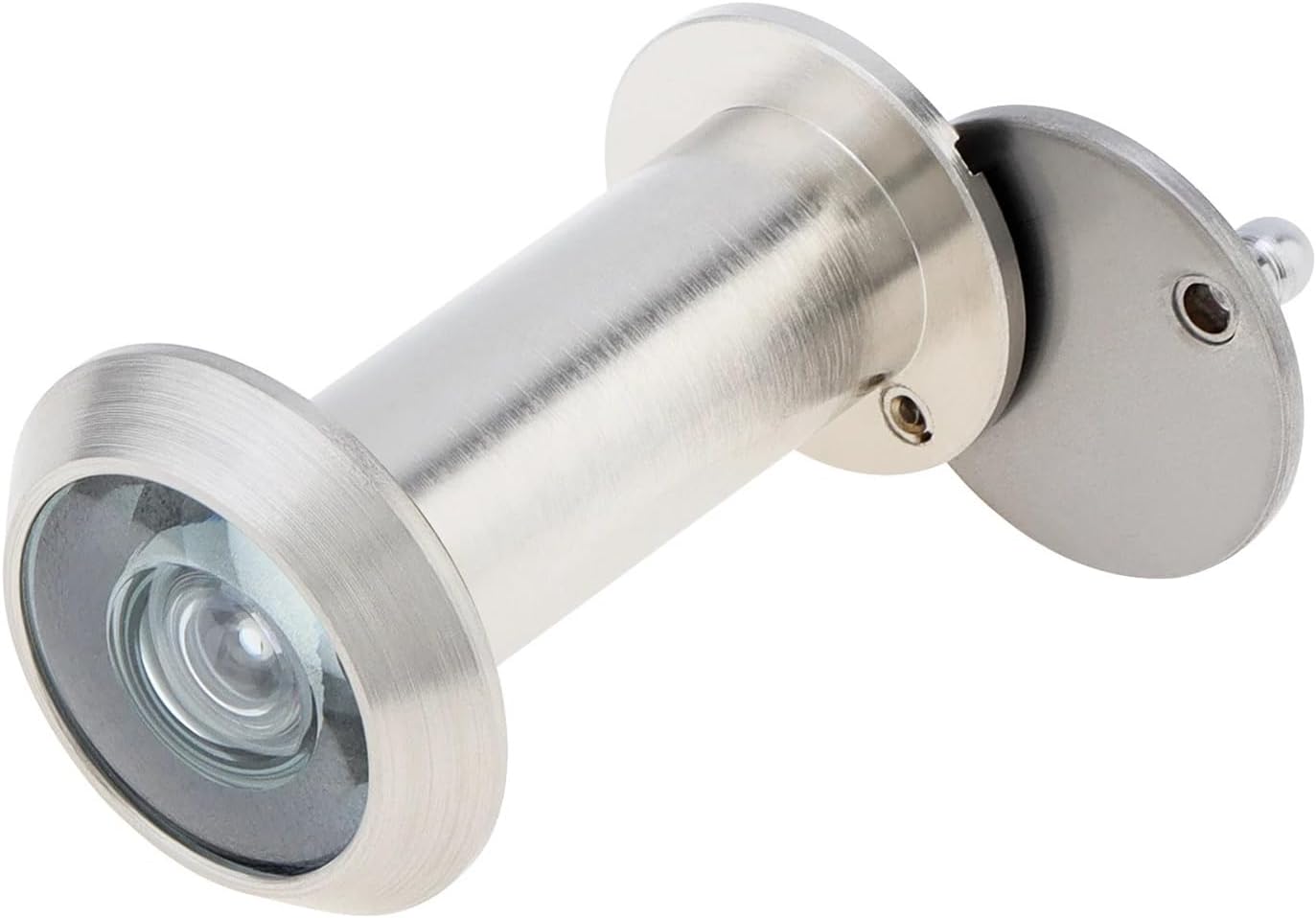Peep Holes for Door 4Piece 14mm Solid Brass 180 Degree Door Viewer for 1.33 to 2.3 inch Thickness High Definition Security Peek Peep Holes(Color-Silver)