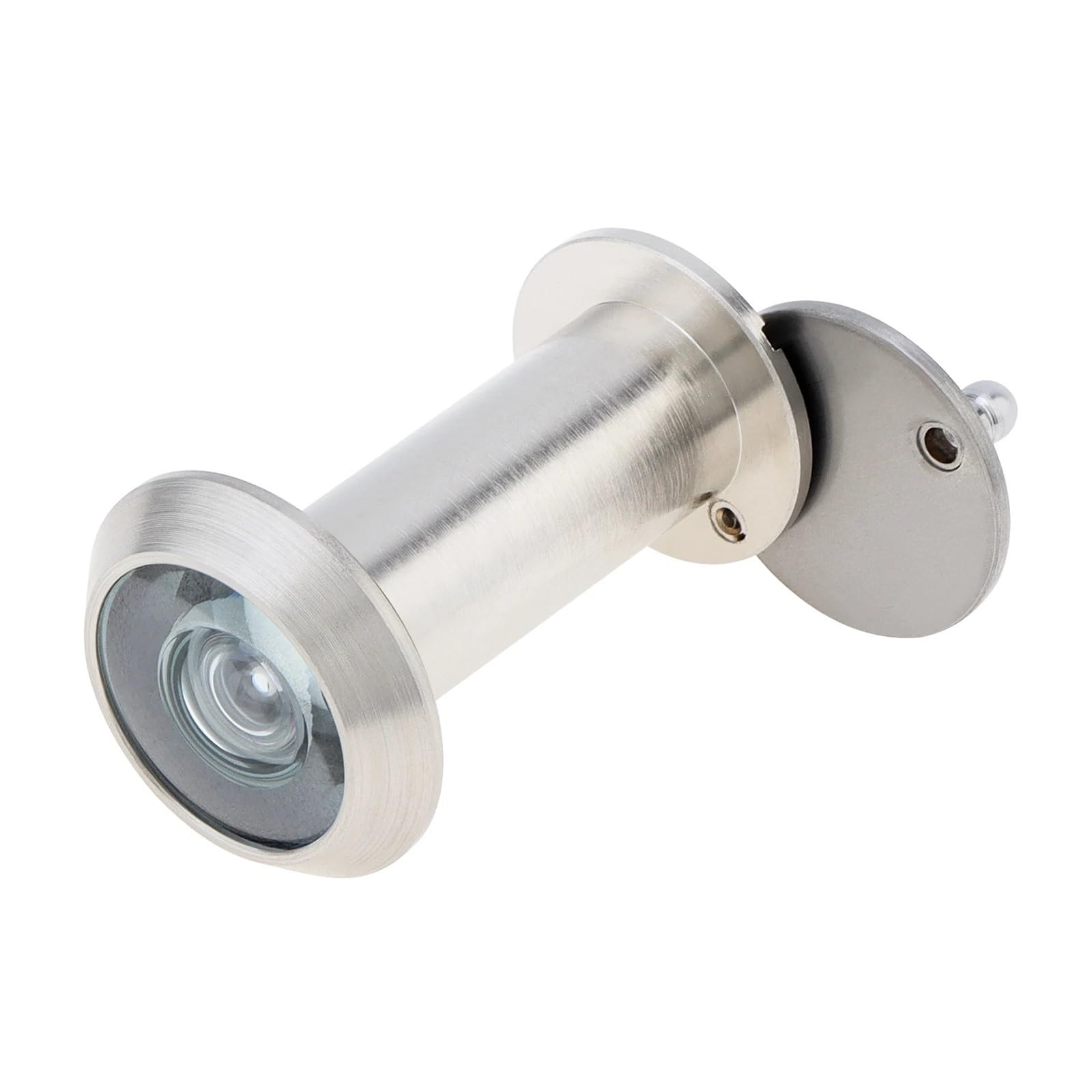 Gwyzax Color-Silver Peep Holes For Door 4Piece 14Mm Solid Brass 180 Degree Door Viewer For 1.33 To 2.3 Inch Door Thickness High Definition Security Peek Peep Holes(Color-Silver)
