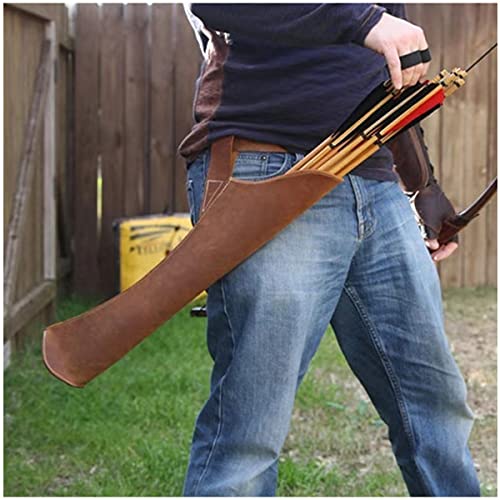 Funda de flecha vintage medieval Carcaj de tiro con arco de cuero de PU tradicional Cinturón renacentista Carcaj Arco Flecha Colgador de cadera...