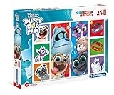 Hergestellt in Italien. Clementoni 24207 Maxi Puzzle 24 Teile Supercolor - Welpen-Freunde, für Kinder ab 3 Jahren