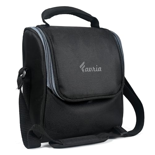 Image of Favria Insulated Lunch Bag for Office Use Men Women | Fits Up to 3 Lunch Boxes with Space for Sauce Box, Water Bottle, Cutlery & Napkin | Tiffin Box Carry Bag with Handle Strap (Executive Pro Black)