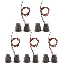 Magnetic Reed Switch RC-36 NC Recessed Wired Door Window Alarm, Magneti Door Switch, Contact Sensor, for Home Security and Burglar Alarm Magnetic Reed Switch,Sets of 5