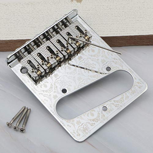 Unxuey Chevalet de guitare en argent sculpté avec trou de micro à simple bobinage pour guitare électrique Telecaster… - Les Beatles, Paul McCartney, John Lennon, RIngo Starr, George Harrison Unxuey Chevalet de guitare en argent sculpté avec trou de micro à simple bobinage pour guitare électrique Telecaster… – Image 8