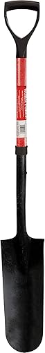 Emsco Group 1236-1AZ Workforce Tools - Pala de punta cuadrada, 28 pulgadas, rojonegro
